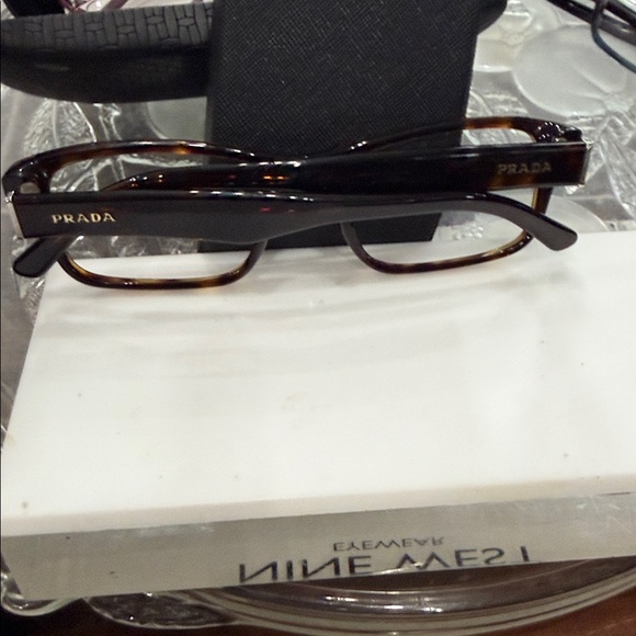 Prada Brown Rectangular Glasses